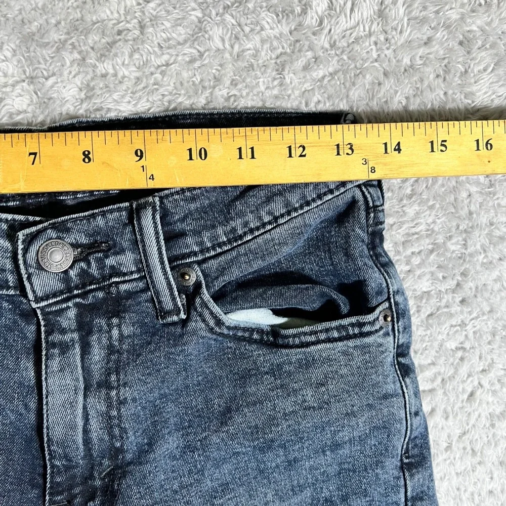 Levis 511 Slim Fit Jeans Mens 30x30 Dark Acid Wash Black Stretch Denim